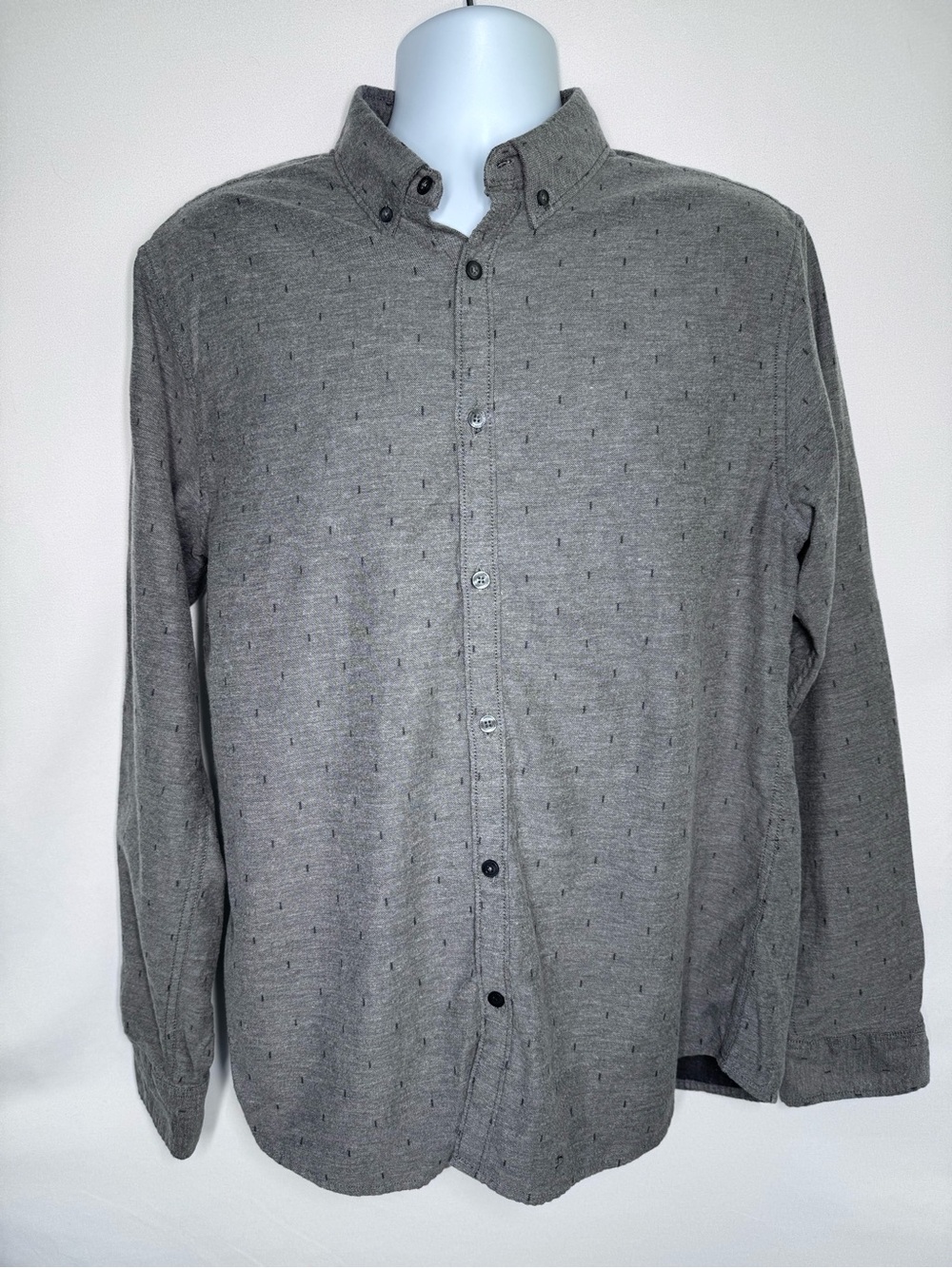 ❤️3/$30 Larsson & Co Stockholm Men's Button Down Long Sleeve Pattern Shirt XL